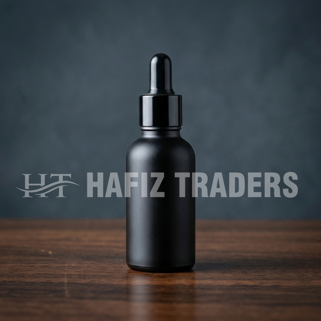 Matte Black Serum Bottles – 15ml, 20ml, 30ml, 50ml | Luxury Skincare & Cosmetic Packaging