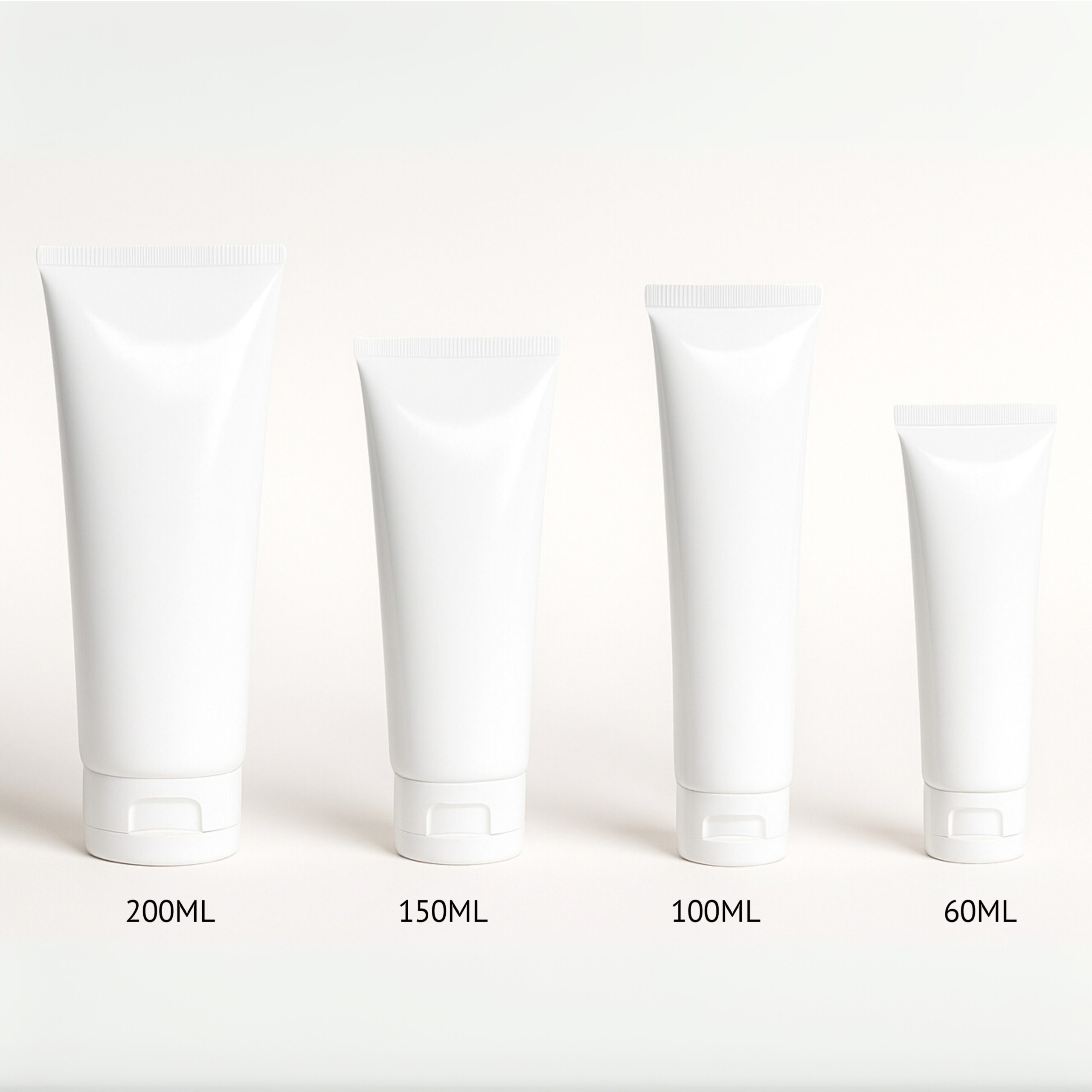 cosmetic tubes with flip cap – 60ml, 100ml, 150ml & 200ml | skincare & lotion packaging