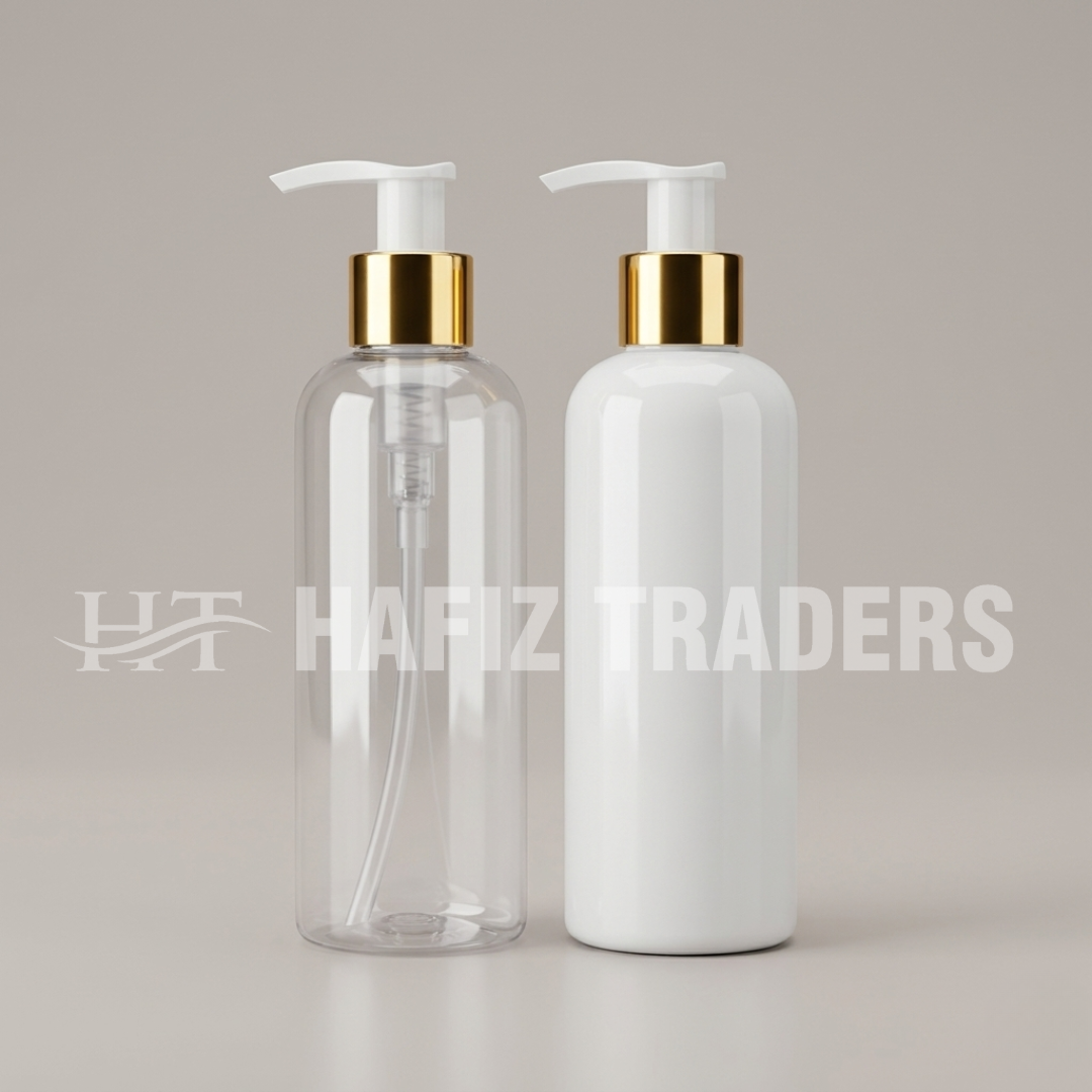 Plastic bottle with lotion pump