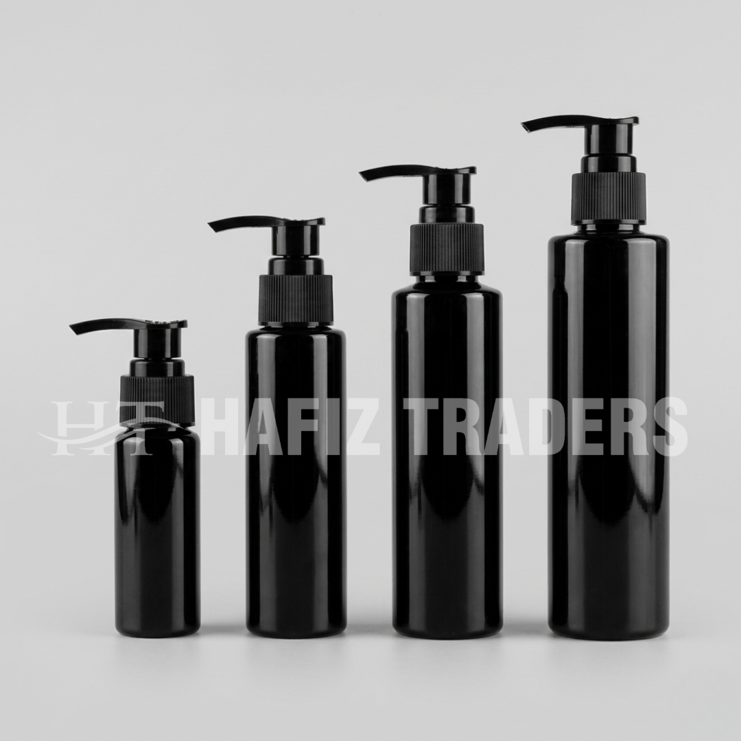 Black Oil shampoo and Lotion bottle