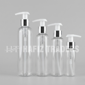 Transparent Oil shampoo and Lotion bottle