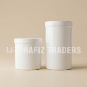 Empty white packing Pharma Jar