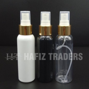 Pack of 2 Empty Spray Golden cap Plastic Bottle