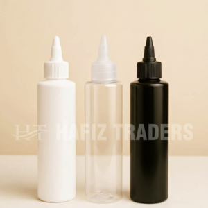 Round Plastic Hair Oil Bottle