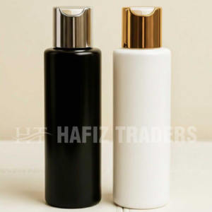 Plastic Shampoo Bottle with Plastic Gold Disc Cap