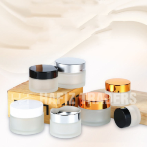 Empty Cream Jar Black and Golden Cap