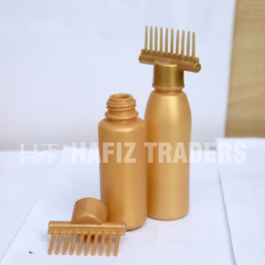 Premium Gold Hair Oil Applicator Bottles with Root Comb - Empty for Wholesale