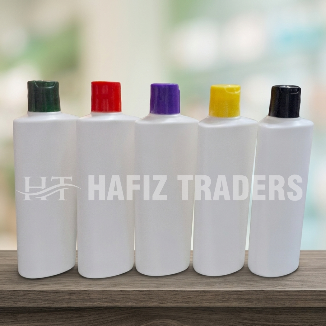 Empty Plastic Bottles for Cosmetics/Lotions - Pack of 100 - Various Colored Caps