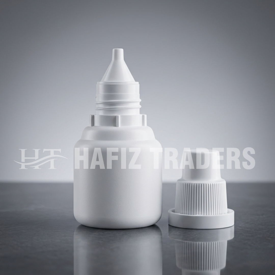 White Plastic Dropper Bottles - Bulk Squeeze Eye Dropper with Cap