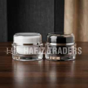 Round Cream Jar with black cap | Cosmetic Product Packaging ...